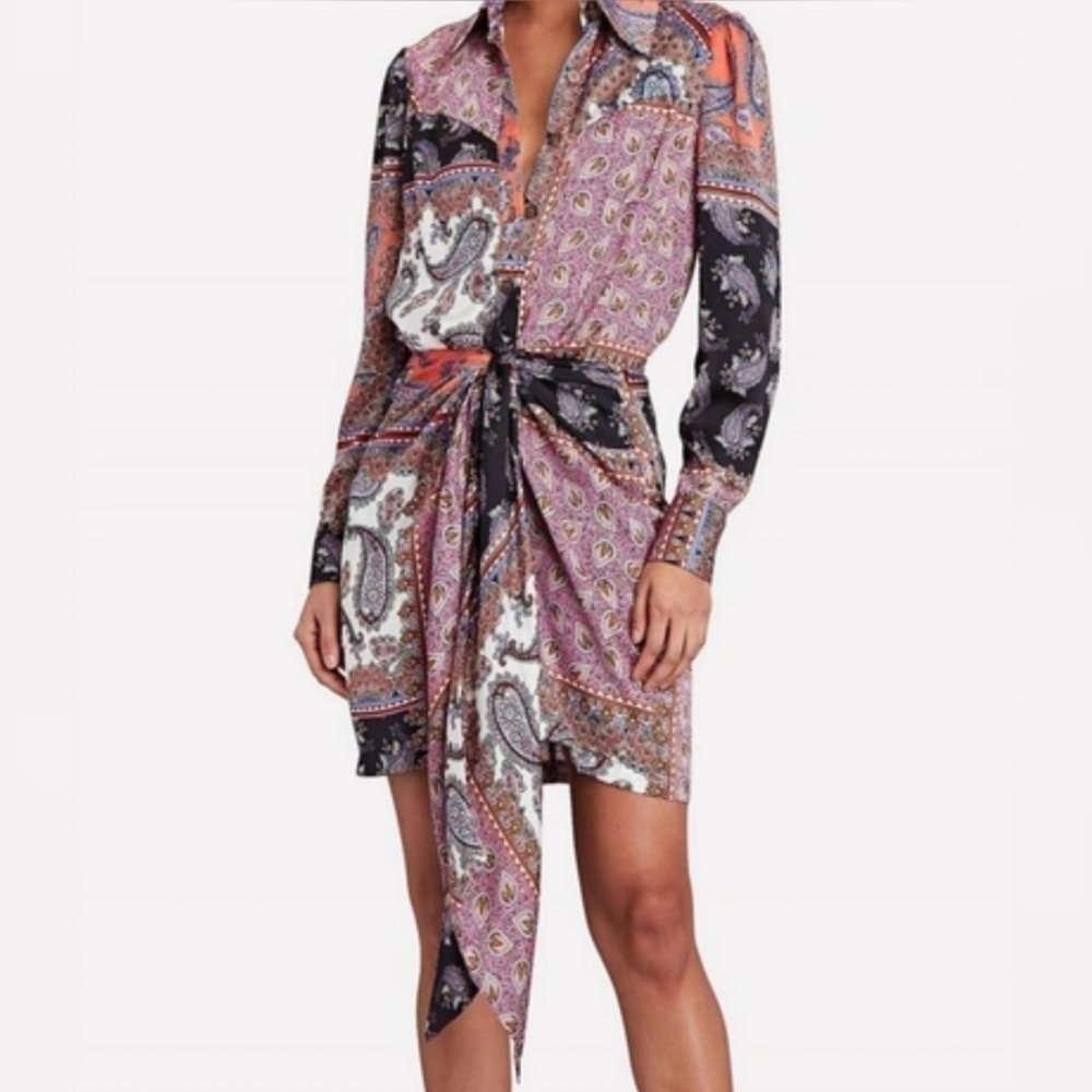 𝅺petersyn Agnes Paisley Print Shirt Dress NWT